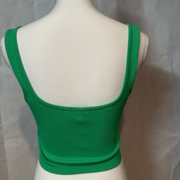 Zara Vibrant Green Ribbed Tank Top - Picture 4 of 7